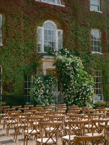 Outdoor wedding ceremony by Katie Julia